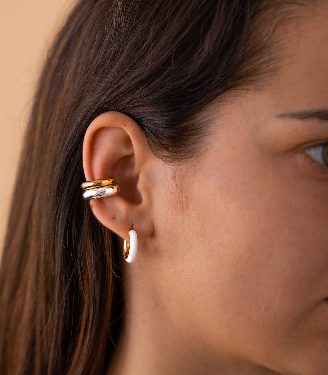 ENAMEL BLACK & WHITE earrings